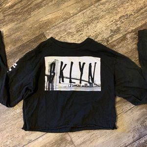 cropped long sleeve NY shirt